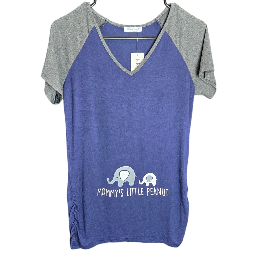 Ekouaer My Little Peanut Maternity Top
